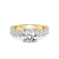 thumbnail image 3 of 2 Carat IGI Certified Radiant Shape Lab Grown Diamond Engagement Ring | 14K Yellow Gold | Lillian Eternity Oval Shape Side Lab Diamond Ring | FG-VS1-VS2 Quality Friendly Diamonds, 3 of 5