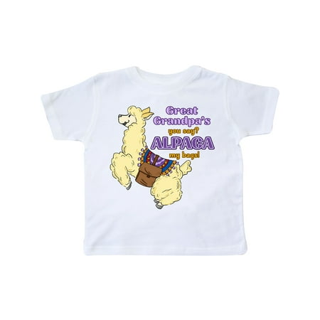 

Inktastic Cute Jumping Alpaca-Great Grandpa s You Say ALPACA my bags! Gift Toddler Boy or Toddler Girl T-Shirt