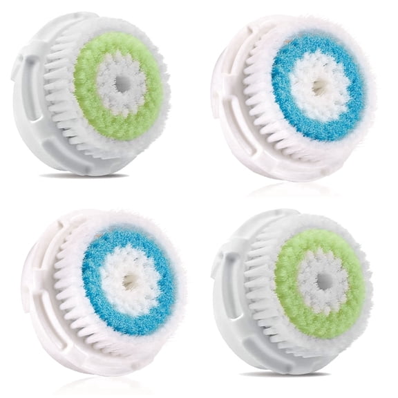 TreatMe100 4 Count Facial Brush Head Refills for Clarisonic Mia, Acne & Deep Pore Cleansing