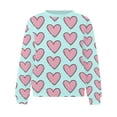 thumbnail image 4 of VALMASS Chandails en Molleton de la Saint-Valentin pour Femmes Graphique Manches Longues Col Rond Hauts Mode Décontractée Pull Ample Blouses (m, Bleu Clair), 4 of 4