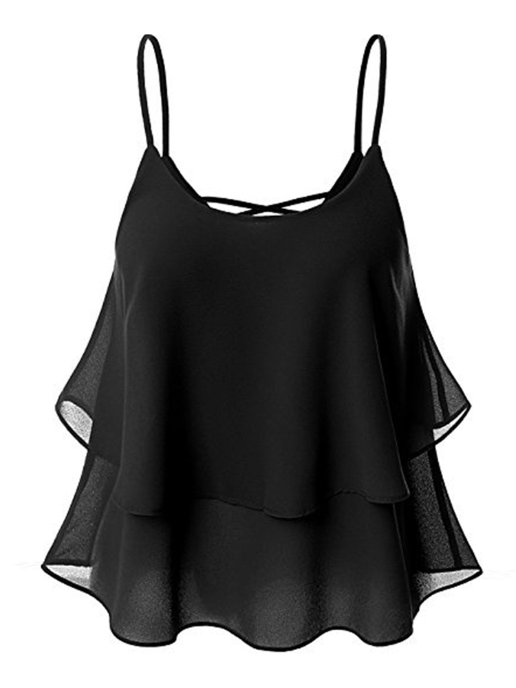 ruffle spaghetti strap top