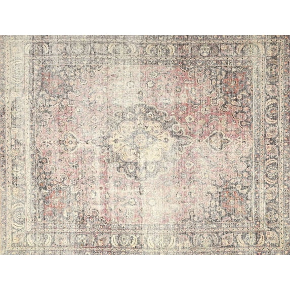 Ahgly Company Machine Washable Indoor Rectangle Traditional Wheat Beige Area Rugs, 7' x 9'