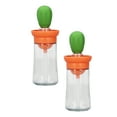 thumbnail image 4 of Oil Container , Easy To Clean Oil Dispenser Bottle With Silicone Brush  For Kitchen Orange Green, 4 of 8