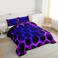 thumbnail image 3 of Castle Fairy Adults Gradient Hexagon Full Size Comforter Sets,Ombre Bedding Sets, 3 of 8