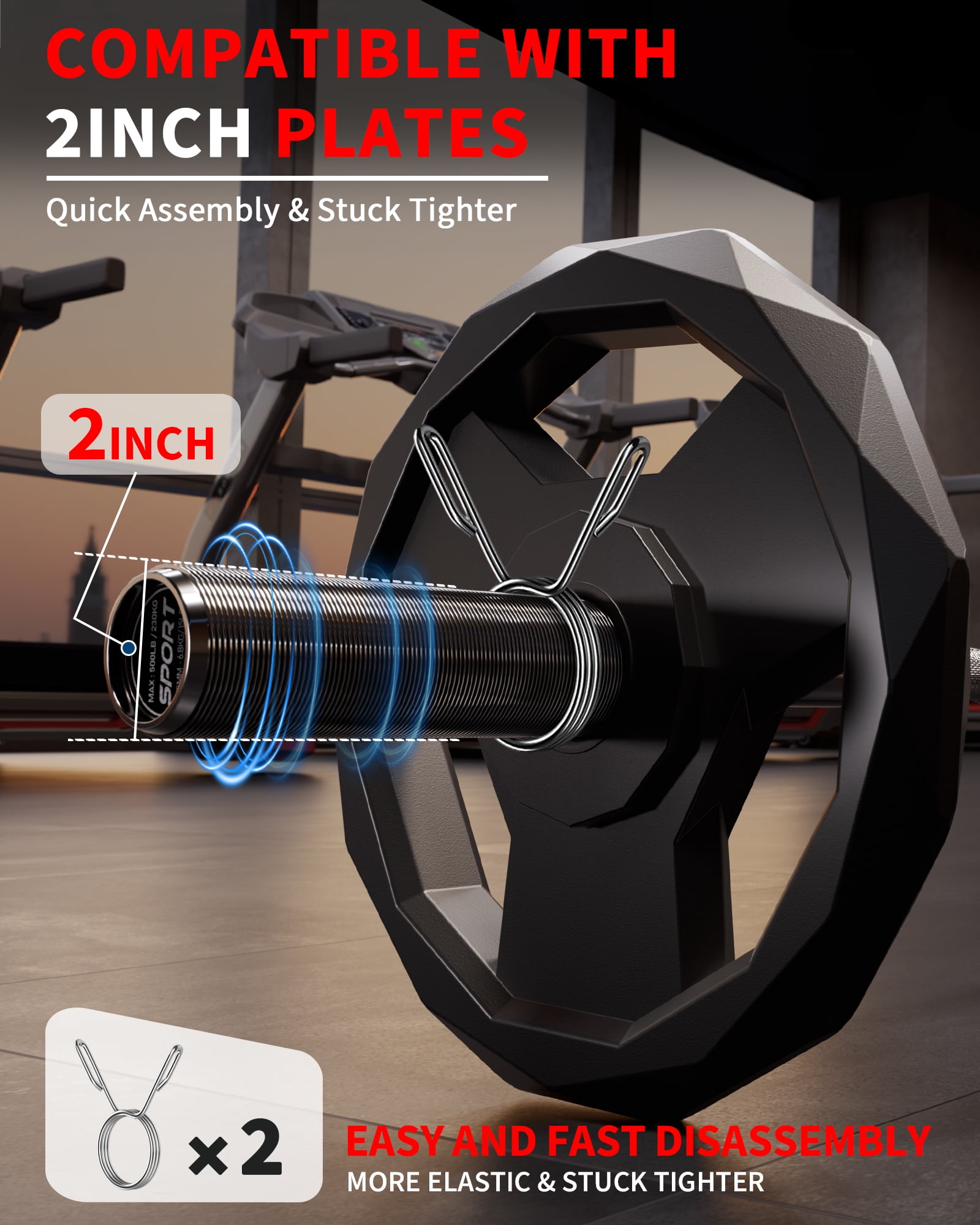 GARVEE EZ Curl Weight Bar 700 lb Capacity Non-Slip Silver 1-Count 47.2 in