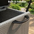 thumbnail image 7 of IdealHouse Outdoor Wicker Storage Box, PE Rattan Patio Storage Chest with Steel Frame, Weather-Resistant Deck Storage Box for Cushions, Garden Tools & Pool Accessories – Gray Wicker, 7 of 7