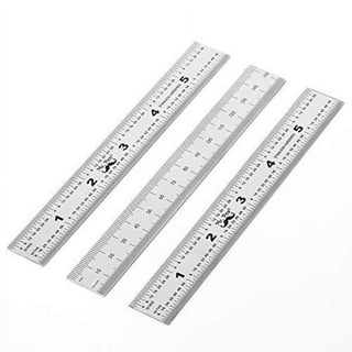 6 4R (1/8, 1/16, 1/32, 1/64) Stainless Steel Machinist Ruler/Rule Scale