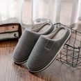 thumbnail image 5 of NOKIO Women's House Slippers Soft Plush Knitted Slides Cotton Indoor Outdoor Shoes with Non-S𝗅ip Sole, Memory F𝗈𝖺m Slide Warm Comfort Ladies Slipper for Home, Bedroom, Patio Use, 5 of 7