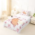 thumbnail image 5 of Erosebridal Kawaii Animals Capybara Twin Sheet Sets,Cute Rodent Animal Bedding For Kids Girls 3 Pieces, 5 of 6
