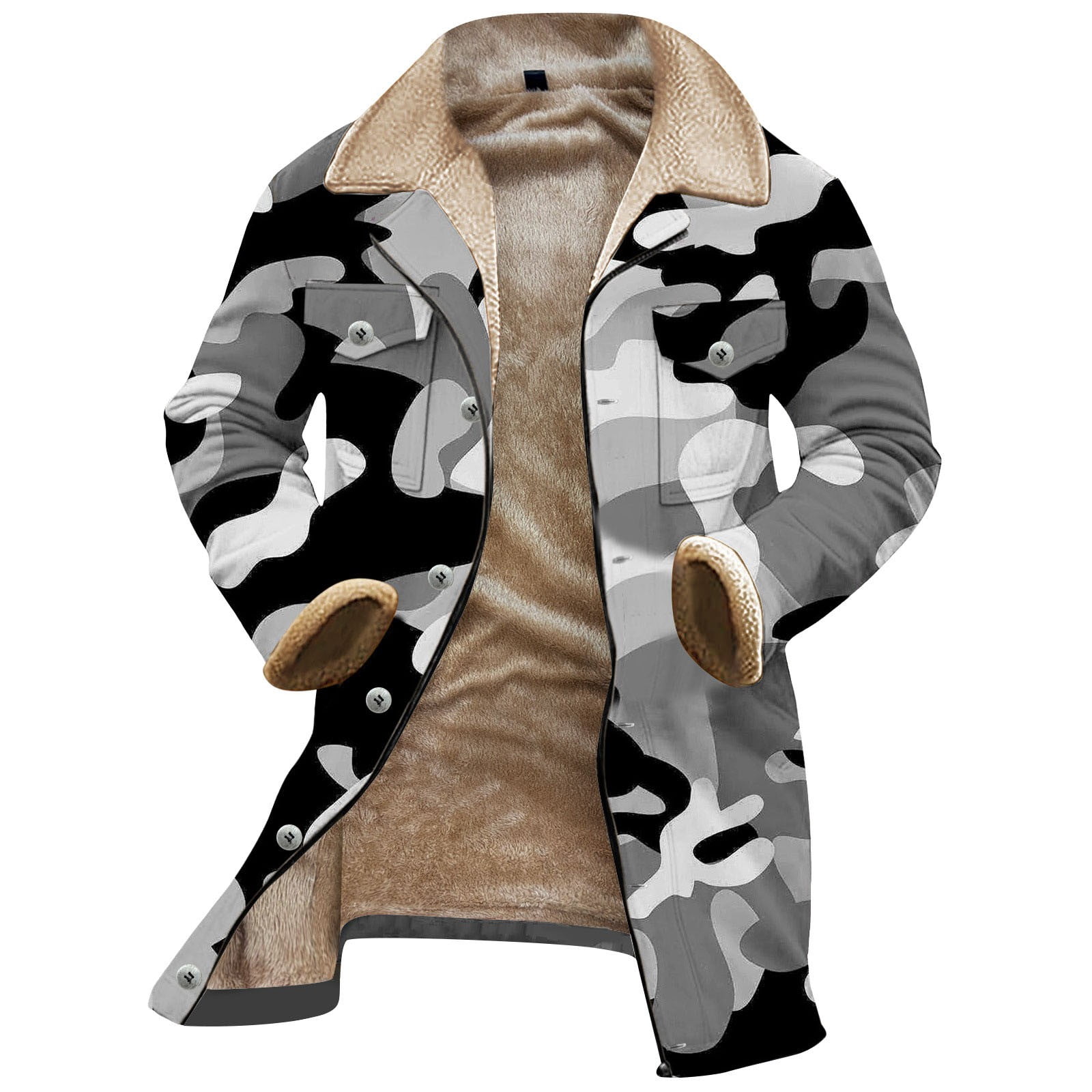 ZTKWD Mens Western Cowboy Jacket Long Trench Coats Vintage Jacket
