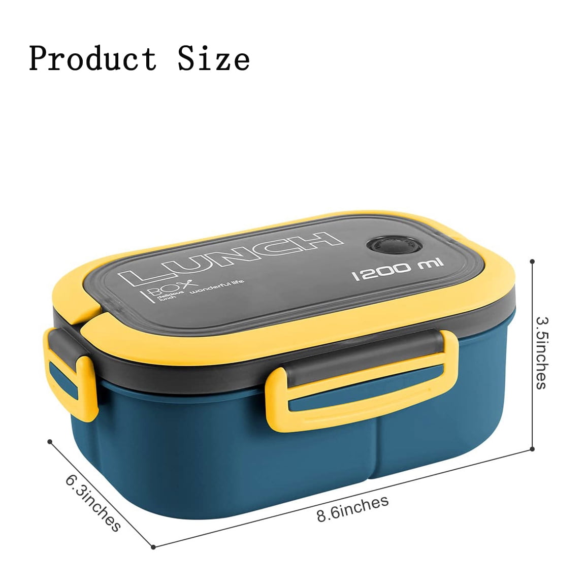 Adult Lunch Box 1100ML Double Layer Lunch Box with Spoon & Fork High C
