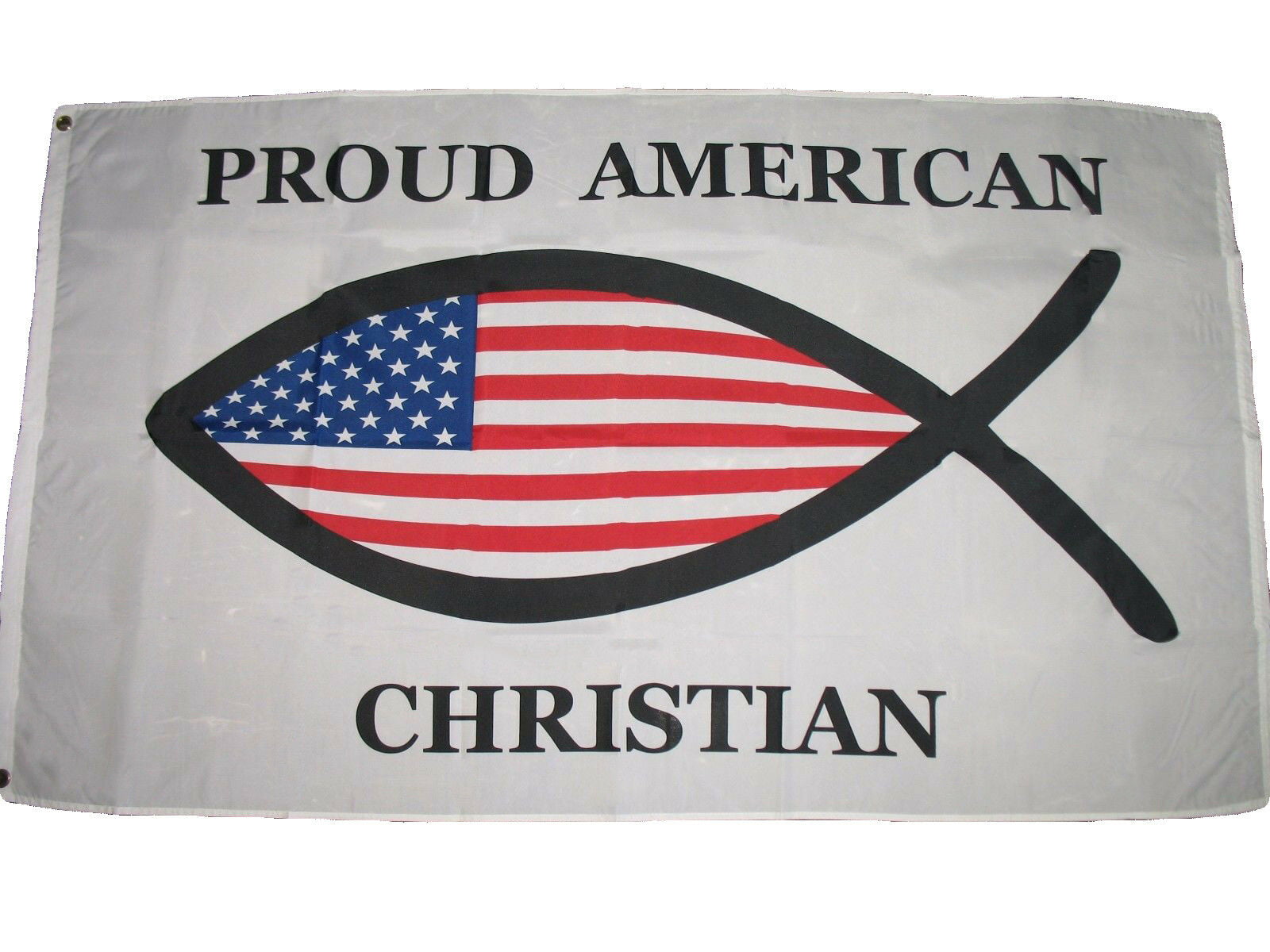  3x5 ft Fish Stripes American Flag: 100% Polyester
