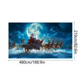 thumbnail image 3 of Santa Sleigh Christmas Party Background Banner with Classic Lighting for Holiday Outdoor Event Decoration, 3 of 6