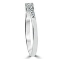 thumbnail image 2 of Pompeii 1/3ct Three Stone Round Diamond Engagement Ring 14K White Gold (H,SI2), 2 of 3