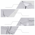 thumbnail image 7 of Waffle Polos Shirts for Adult Men 1/4 Zip Short Sleeve Casual Golf T-Shirt Slim Fit Quarter Zipper Pullover Summer Soft and Breathable Tee Shirts Solid Color Plain Lapel Sport Tops, 7 of 7