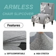 thumbnail image 5 of LKJYER Stretch Armless Accent Chair Covers, Spandex Armless Accent Chair Slipcovers Printed Soft Armless Chair Slipcovers with Elastic Bottom Non Slip Armchair Covers for Living Room, 5 of 7