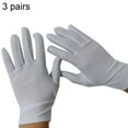 thumbnail image 6 of Yesbay 3Pairs Anti-Slip Elastic Jewelry Inspection Flag-raising Conductor Work Gloves-Coffee, 6 of 8