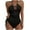 Black, variant on Uaswgudfs Womens One-Piece Swimsuit with Heart-Shaped Cutout & Adjustable Side Drawstrings, Elasticated Form-Fitting Swimwear Black L