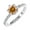 Champagne, variant on 1ct 18K White Gold Moissanite Rings for Women Gift D Color VVS1 Clarity Diamond Rings 925 Sterling Silver Ring jewelry Moissanite Engagement Rings with Certificate