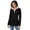 Black, variant on Fleece Lined Hooded Waterproof Jacket for Women, Full Zip Casual Commuter Outerwear, Cotton Feel Winter Coat, 1 Piece, S-XXL, Plus Size Friendly