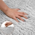 thumbnail image 3 of XWZO Super Soft Tufted Bath Mat for Washroom 1 Piece, Washable Absorbent Non Slip Microfiber Small Floor Mat with Rubber Backing, Light Grey, 16x24 Inch, 3 of 7