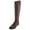 Brown, variant on INC Womens Brown Round Toe Zip-Up Leather Boots 8