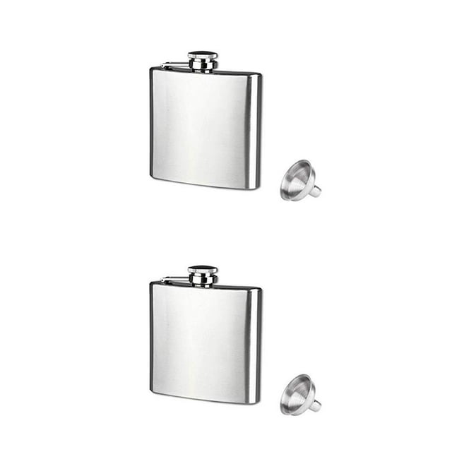 Cateissary 6 8 10 18 oz Frasco de cadera Acero inoxidable/Oro/Cuero Bolsillo Beber Whisky Frascos Type4 NO4