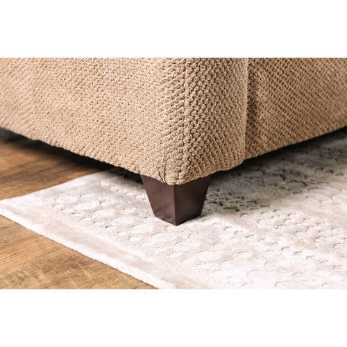 Furniture of America Contemporary Microfiber Horace Sofa, Mocha