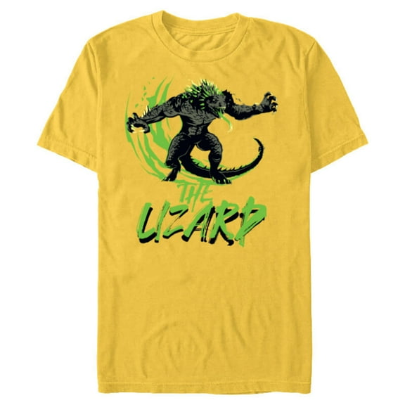 Marvel Spider-Man 2 PlayStation Game The Lizard Slash - Short Sleeve Blended T-Shirt for Adults - Customized-Yellow