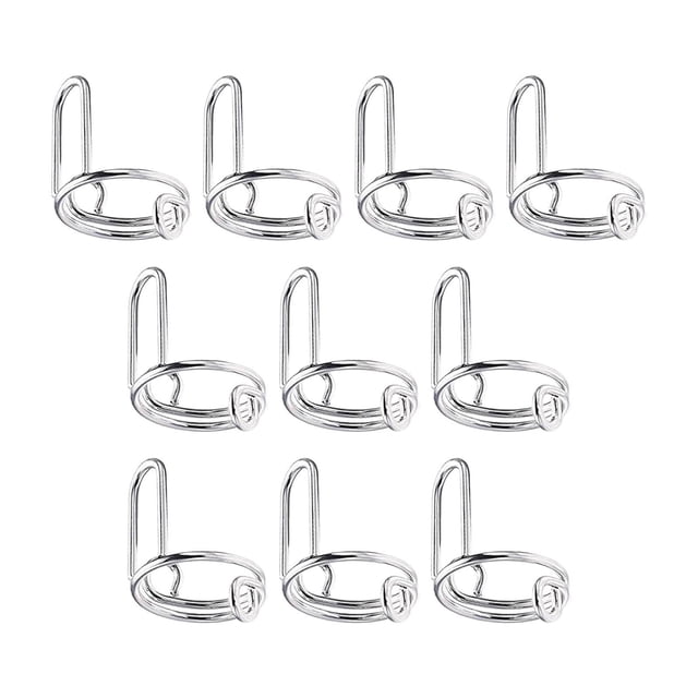 Juego de 10 anillos para uñas Halal Yuyangstore plata
