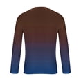 thumbnail image 4 of Cmfcve Plus Size Gradient Shirt for Men Casual Long Sleeve Athletic T-Shirt Crew Neck Lightweight Fall Pullover Tops, 4 of 5