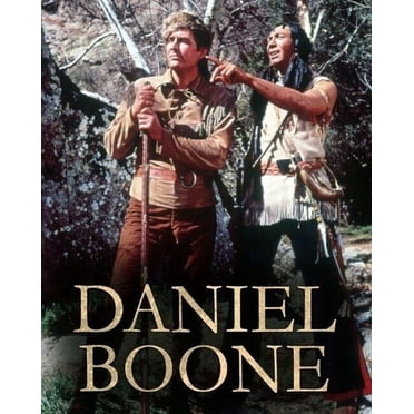 Daniel Boone TV series Fess Parker Ed Ames pose together 8x10 inch photo