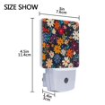 thumbnail image 4 of Yayeee LED Night Light for The Home Plug in With Light Sensors 2 Pack, Bright Colorful Flowers Pattern, 4 of 6