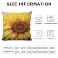 thumbnail image 5 of GOSMITH  Sunflowers Decorative Throw Pillow Cover Bees Flying on Vintage Yellow Beige Lumbar Pillow Cases Home Chair Bedroom Decor Waist Cushion Covers, 5 of 5