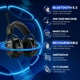 thumbnail image 2 of ZOHAN Upgraded Bluetooth AM/FM Radio Headphones with 2000mAh Rechargeable Battery, 31dB SNR Noise Reduction, 2 of 6