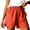 Orange, variant on Women's Plus Size Casual Shorts with Pockets Elastic Waist Cotton Summer Beach Vacation