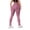 Pink, variant on Women's Knit Tight Height Waist Breathable Outdoor Running Fitness Pants Hip Yoga Pants Womens Bottoms Pink M