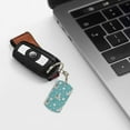thumbnail image 7 of Uemuo Teal Mama Llama Pattern Rectangular Metal Keychain - Durable, Stylish, and Personalized Key Ring for Men and Women,Engraved Keychain,Gift Slim Sturdy Keychain, 7 of 7
