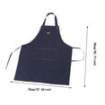 thumbnail image 3 of Korean Version Of Coffee Shop Hanging Neck Denim Apron Fashion Adult Work Adjustable Work Clothes Length 78cm Wide 70cm, 3 of 5