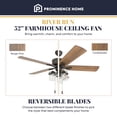 thumbnail image 2 of Prominence Home 52 Inch River Run Farmhouse Indoor Ceiling Fan with Pull Chain, Bronze, 2 of 9