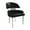 Black, variant on LeisureMod Modern Dining Chairs – Leather Seat with Curved Open Back & Rubberwood Legs, Contemporary Kitchen Side Chairs, Ethos Collection in White