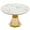 Style 2: White & Gold, variant on Round Dining Table for 2-4, 47” Modern Circle Wooden Faux Marble Kitchen Table, Marble Dining Room Table with Metal Base for Dining Room, Kitchen, Living Room (Style 1: White & Gold)