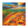 thumbnail image 2 of "Salmon From Beyond Dreams" - Canvas, 2 of 25