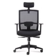 thumbnail image 1 of Silla Oficina Ergonómica con Cabecero y Soporte Lumbar Ajustable Taylor Negro, 1 of 4