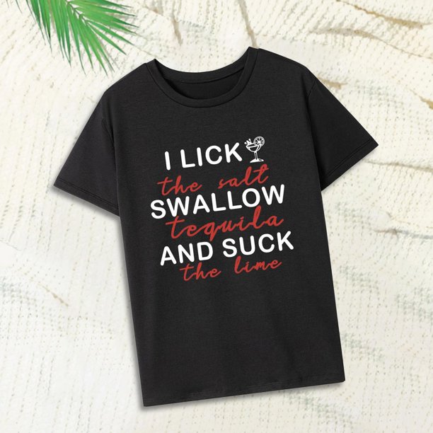 Camiseta para mujer Yinane básica de ajuste regular con cuello redondo L