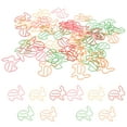 thumbnail image 5 of CIMAXIC Paper Clips 50Pcs Lovely Rabbit Shaped Clips Paper Clips Creative Note Clips Paper Pin Clip for Party Gift Office Hand Account (Random Color),0.98"X0.98"X0.12", 5 of 5