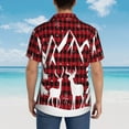 thumbnail image 4 of Disketp Hawaiian Shirts For Men,Christmas Buffalo Plaid Print Mens Casual Short Sleeve Button Down Shirts Beach Shirt, 4 of 7