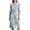 Sky Blue, variant on Lady's Relaxed Print Round Neck Dress