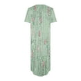thumbnail image 4 of Vestido de Manga Corta para las Mujeres, Vestido Casual de Cuello en V de Bolsillo de Impresión de Moda Sexy Hecho de Poliéster Ligero para el Verano, Vestido de Verano para las Mujeres, 4 of 5