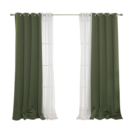 Sheer Dot And Blackout Curtains Walmart Com